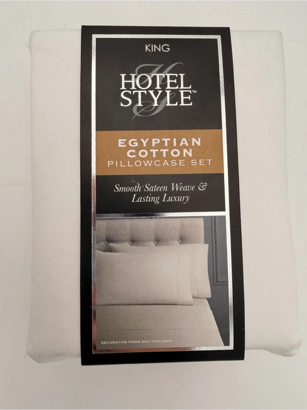600TC Egyptian Cotton Sateen Pillowcase Pair - White
